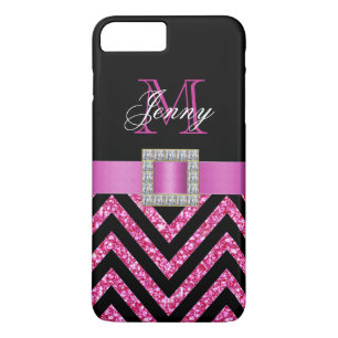 HOHER PINK ZICKZACK GLITZER MÄDCHEN Case-Mate iPhone HÜLLE
