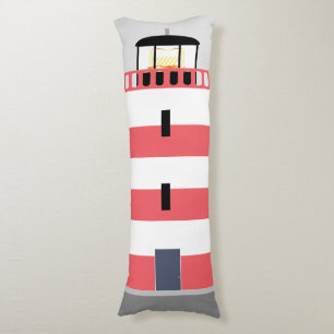 Hoher roter und weißer Leuchtturm Seitenschläferkissen