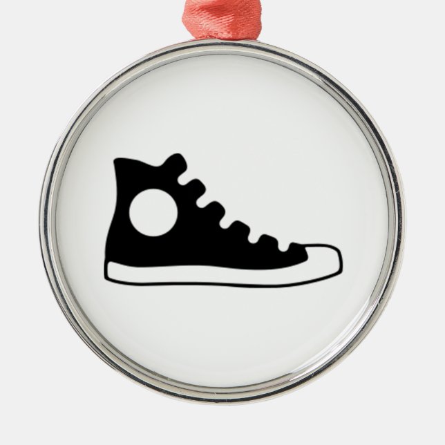 Hoher Spitzenturnschuh Ornament Aus Metall (Vorne)