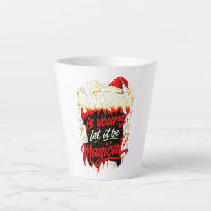 Hoher Weihnachts-Grunge-Stil Cozy Winter Milchtasse