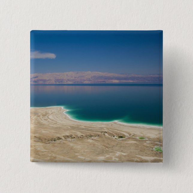 Höhere Sicht auf das Tote Meer Button (Vorderseite)
