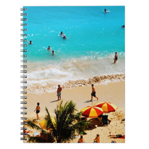 Höhere Sicht auf den Strand von Waikiki, Honolulu Notizblock