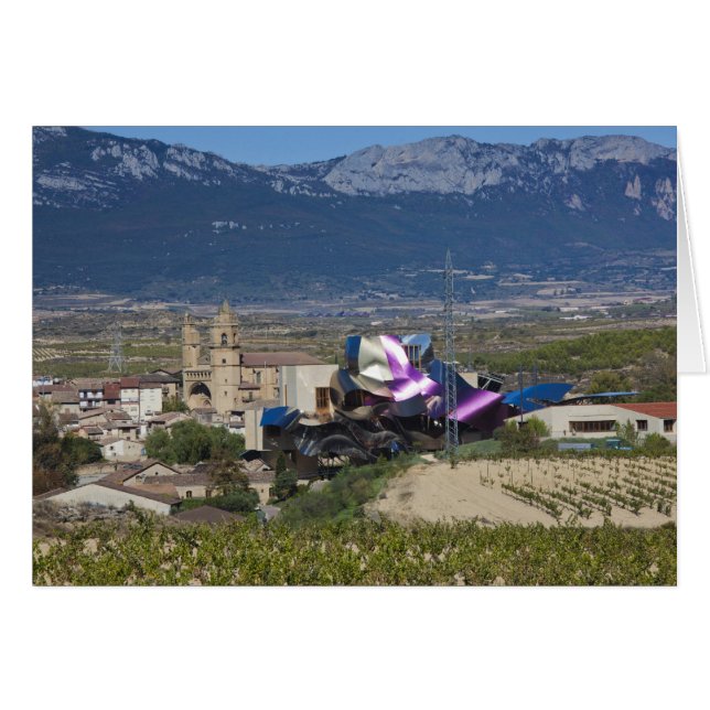 Höhere Stadtsicht und Hotel Marques de Riscal (Vorderseite (Horizontal))