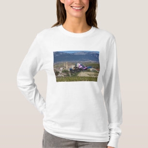 Höhere Stadtsicht und Hotel Marques de Riscal T-Shirt