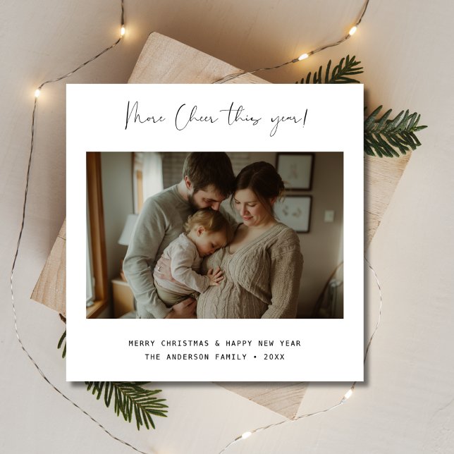 Höhere Weihnachts-Foto-Schwangerschaft Ankündigung (Von Creator hochgeladen)