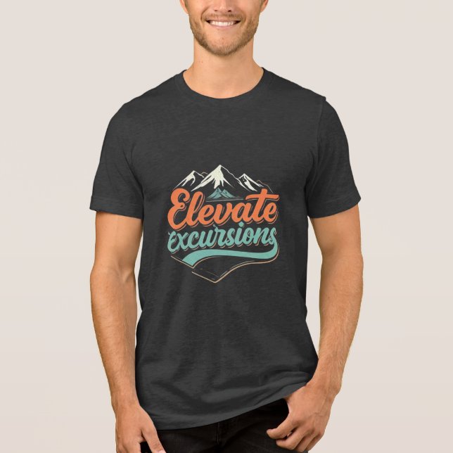 Hohes Ausflugshirt für Herren. Tri-Blend Shirt (Vorderseite)