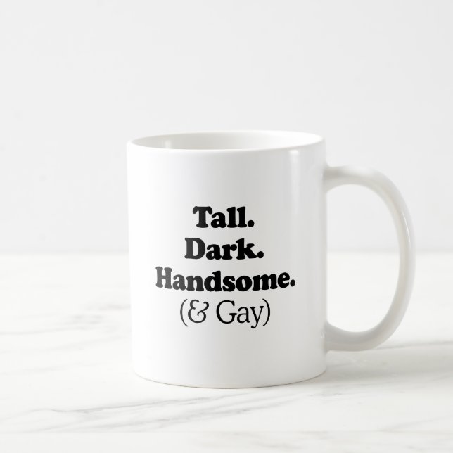 Hohes dunkles hübsches und homosexuell kaffeetasse (Rechts)