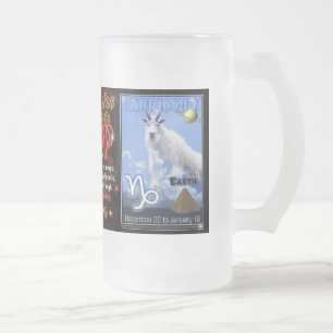 Hohes Glas des Schütze-Steinbocktierkreises Mattglas Bierglas