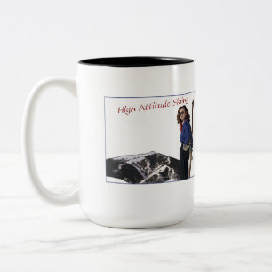 Hohes Haltungs-Skifahren Zweifarbige Tasse