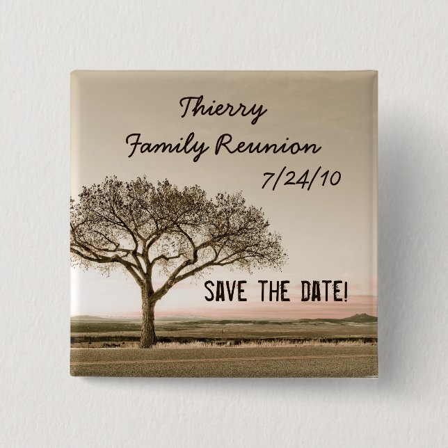 Hohes Land-Save the Date kundenspezifisches Button (Vorderseite)