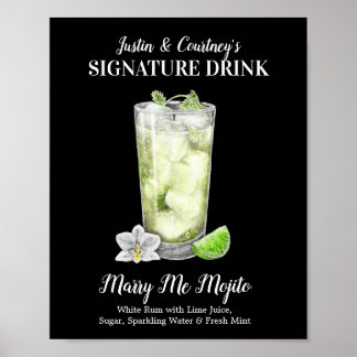 Hohes Mojito • PERSONALISIERE dieses Signature-Get Poster
