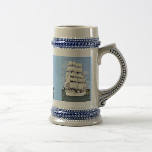 Hohes Schiff - quadratischer Rigger Bierglas