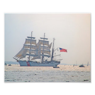 Hohes Schiff, Schererschiff, Segel, US-Küstenwach Fotodruck