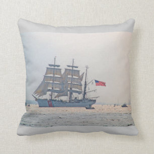 Hohes Schiff, Schererschiff, Segel, US-Küstenwache Kissen