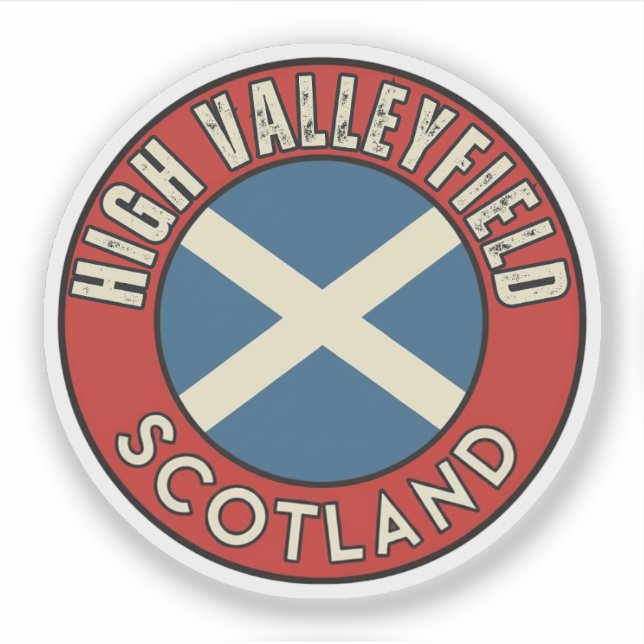 Hohes Valleyfield, Schottland Aufkleber (Vorderseite)