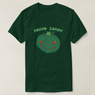Hohl innen - Punny grüne Jack-o-Lantern-Kürbis T-Shirt