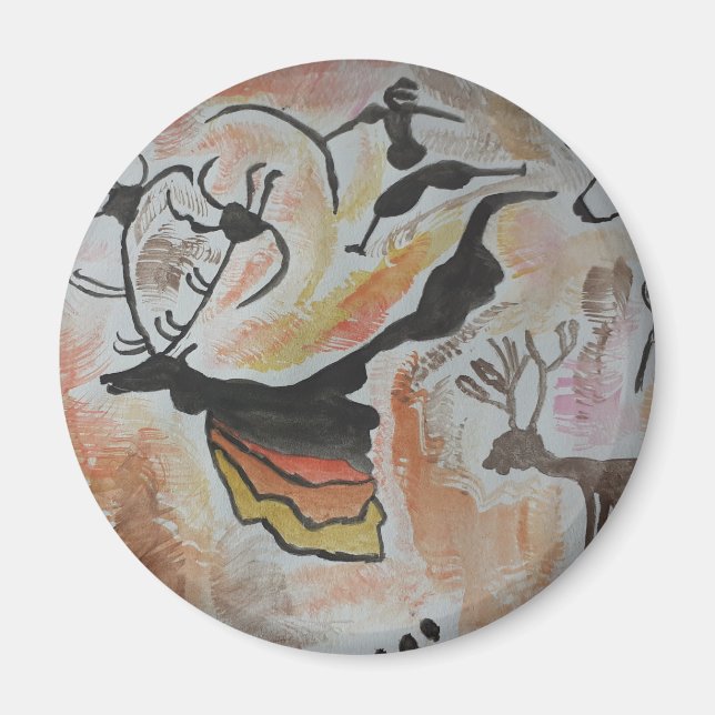 Höhle Art Abstrakt Magnet (Vorne)