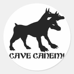 HÖHLE CANEM - PASSEN Sie vom HUNDlatein auf Runder Aufkleber