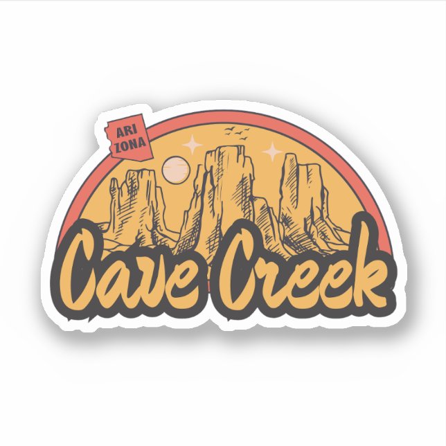 Höhle Creek, Arizona Aufkleber (Vorderseite)