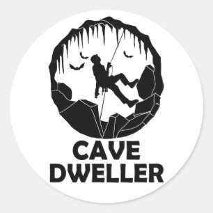 Höhle Dweller - Höhlenspelunkologie Runder Aufkleber