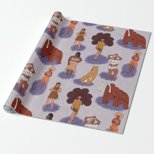 Höhle Frauen des Diversity Geschenkpapier