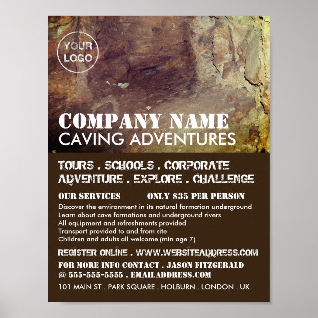Höhle, Höhlenwerbung Poster (Vorne)