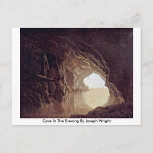 Höhle im Abend von Joseph Wright Postkarte