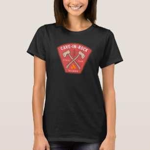 Höhle in Rock Staat Park Illinois Forest Camp Feue T-Shirt
