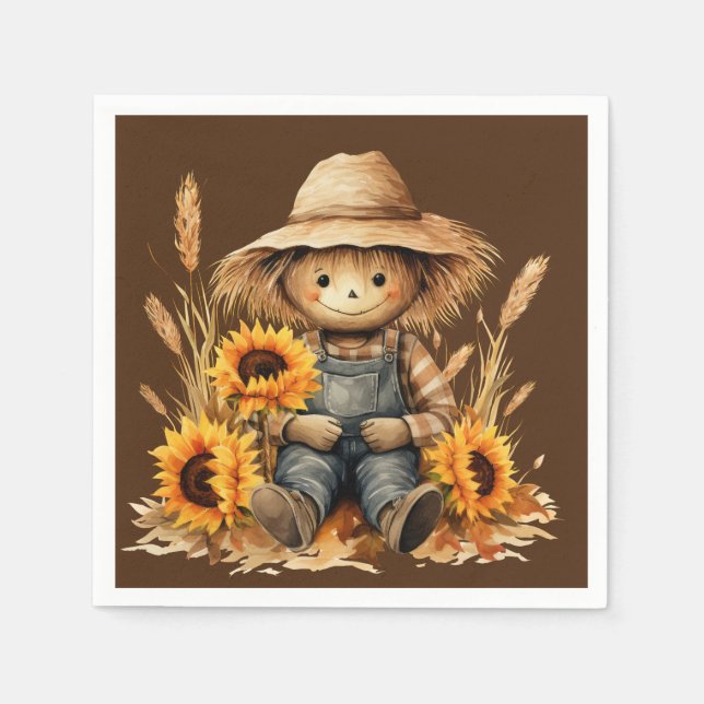 Höhle mit Sonnenblume Serviette (Vorderseite)
