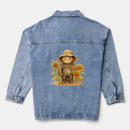 Höhle mit Sonnenblumen Jeansjacke