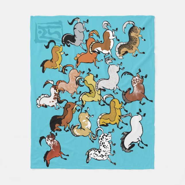 Höhle Pony Fleece Blanket 4 (Vorderseite)