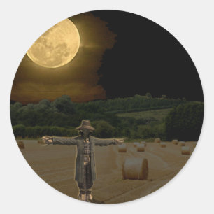 Höhle unter dem Vollmond im Hayfeld Runder Aufkleber