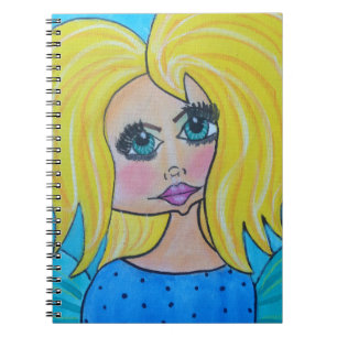 Höhlen-Frau - Notizbuch - Blondine Notizblock