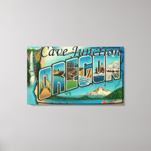 Höhlen-Kreuzung, Oregon - große Buchstabe-Szenen Leinwanddruck