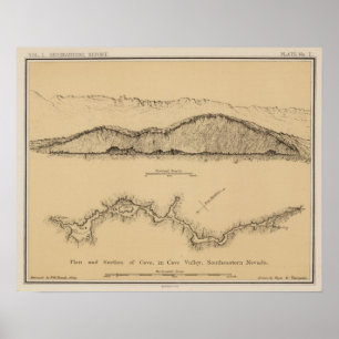 Höhlen-Tal, Nevada Poster