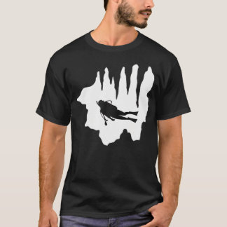 Höhlen-Tauchen Kavernen-Tauchen Unterwasser-Speläo T-Shirt
