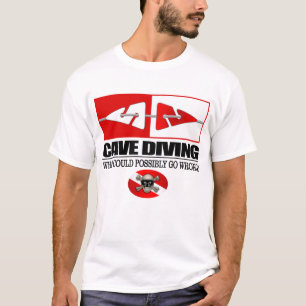 Höhlen-Tauchen (Linie Markierungen) T-Shirt