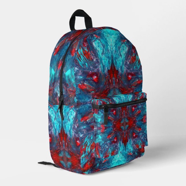 Höhlen-Verblassung Bedruckter Rucksack (Rückseitige Ecke links)