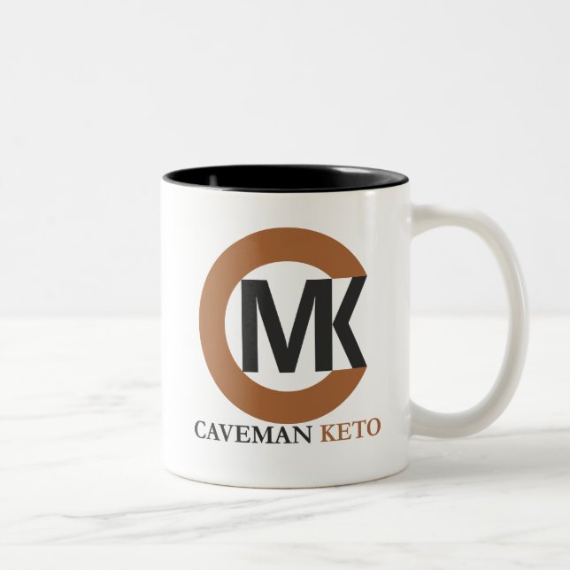 Höhlenbewohner-Keton-Tasse Zweifarbige Tasse (Rechts)