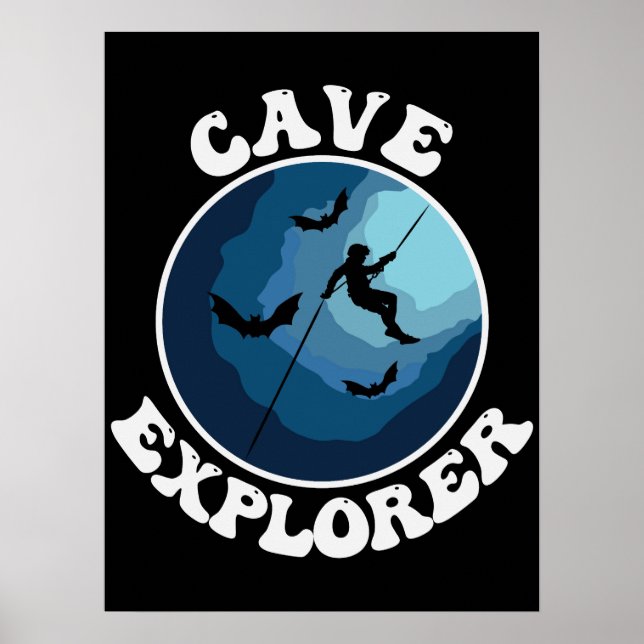 Höhlenentdecker Höhlenhöhle Spelunkierung Poster (Vorne)