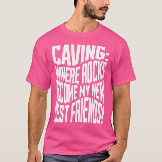 Höhlenerkundung Höhlen Spelunker Brust Höhle Divi T-Shirt (Vorderseite)