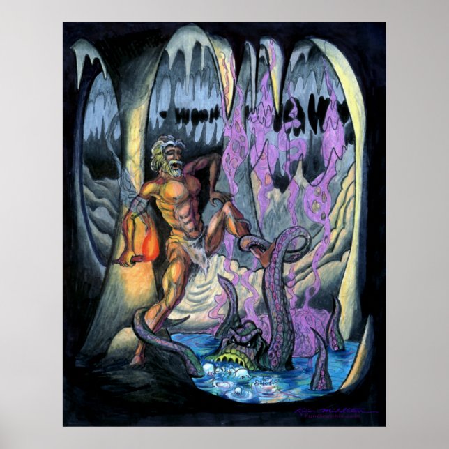 Höhlenkreatur Poster (Vorne)