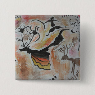Höhlenkunst Abstrakt Button