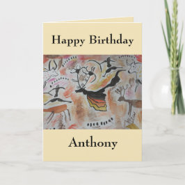 Höhlenkunst Abstrakt Geburtstag Karte