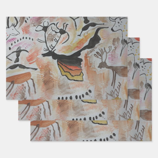 Höhlenkunst Abstrakt Geschenkpapier Set (Set)