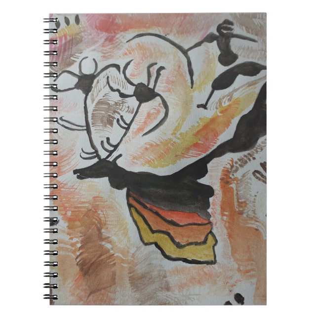 Höhlenkunst Abstrakt-Notebook Notizblock (Vorderseite)