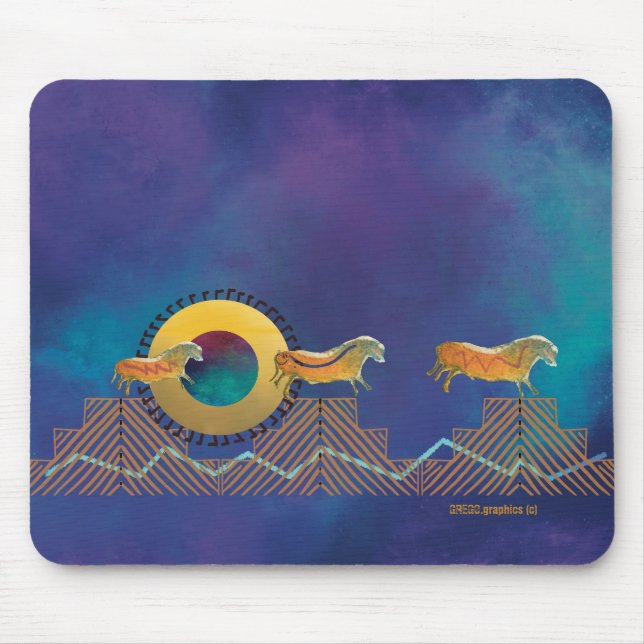 Höhlenpferd Mousepad (Vorne)