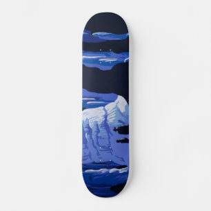 Höhlenreise Kavernen Vintage-Reiseposter Skateboard