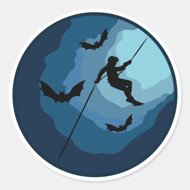 Höhlenspelunktion Spelloologie Runder Aufkleber (Vorderseite)