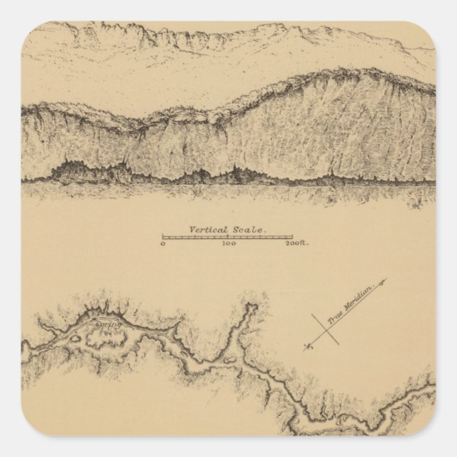 Höhlental, Nevada Quadratischer Aufkleber (Vorderseite)